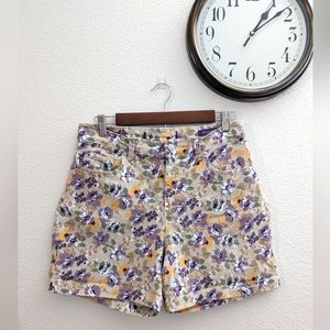 ✨Vintage 90s Colorful Floral Highwaisted Jean Shorts Size 6